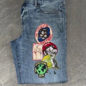 Strivers Row Men’s Graphic denim jeans!Guc Pre owned size (38)